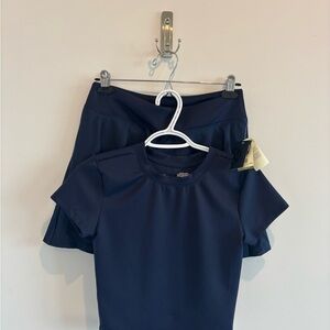 Ardene Navy Mini Skirt & shirt set